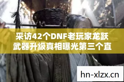 采访42个DNF老玩家龙跃武器升级真相曝光第三个直接绷不住了