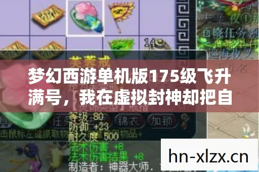 梦幻西游单机版175级飞升满号，我在虚拟封神却把自己活成现实废墟