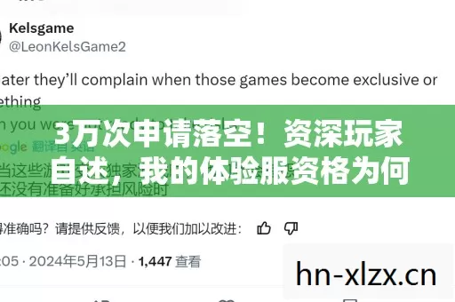 3万次申请落空!资深玩家自述,我的体验服资格为何总擦肩而过? 3万次申请落空!资深玩家自述,我的体验服资格为何总擦肩而过?