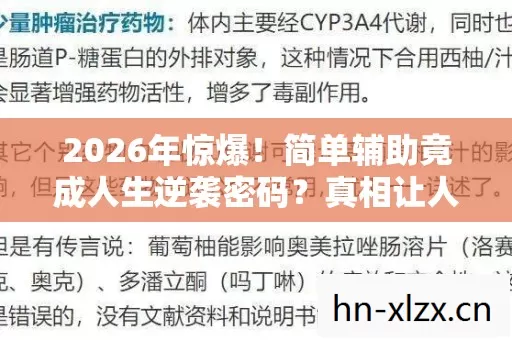 2026年惊爆！简单辅助竟成人生逆袭密码？真相让人咋舌！