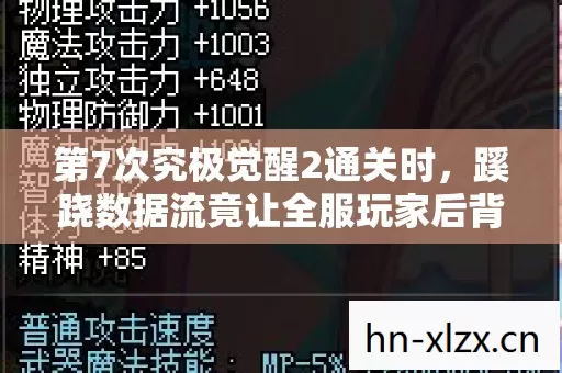 第7次究极觉醒2通关时,蹊跷数据流竟让全服玩家后背发凉 第7次究极觉醒2通关时,蹊跷数据流竟让全服玩家后背发凉