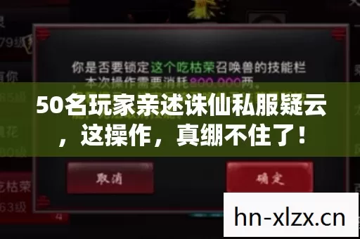50名玩家亲述诛仙私服疑云,这操作,真绷不住了! 50名玩家亲述诛仙私服疑云,这操作,真绷不住了!