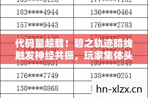 代码量超载!碧之轨迹暗线触发神经共振,玩家集体头皮发麻 代码量超载!碧之轨迹暗线触发神经共振,玩家集体头皮发麻