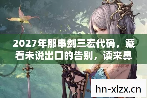 2027年那串剑三宏代码,藏着未说出口的告别,读来鼻子一酸 2027年那串剑三宏代码,藏着未说出口的告别,读来鼻子一酸