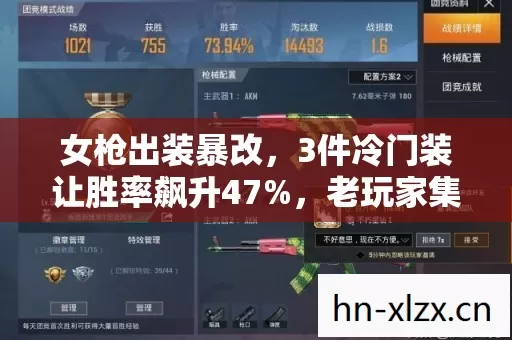 女枪出装暴改,3件冷门装让胜率飙升47%,老玩家集体破防的真相 女枪出装暴改,3件冷门装让胜率飙升47%,老玩家集体破防的真相