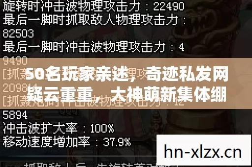 50名玩家亲述，奇迹私发网疑云重重，大神萌新集体绷不住的真相竟是……