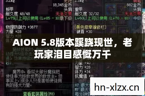 AION 5.8版本蹊跷现世，老玩家泪目感慨万千