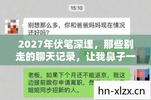 2027年伏笔深埋,那些别走的聊天记录,让我鼻子一酸 2027年伏笔深埋,那些别走的聊天记录,让我鼻子一酸
