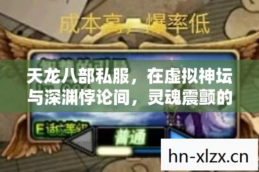 天龙八部私服，在虚拟神坛与深渊悖论间，灵魂震颤的自由审判