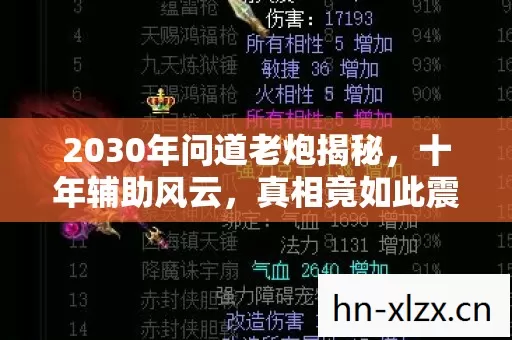2030年问道老炮揭秘，十年辅助风云，真相竟如此震撼！