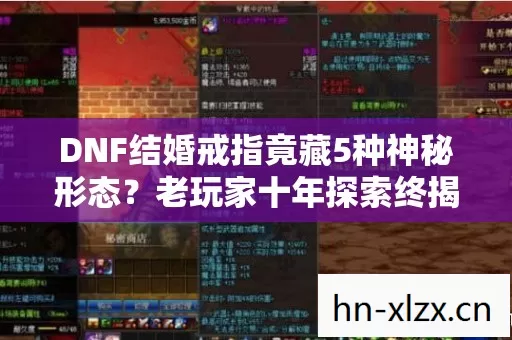 DNF结婚戒指竟藏5种神秘形态？老玩家十年探索终揭惊天秘密！