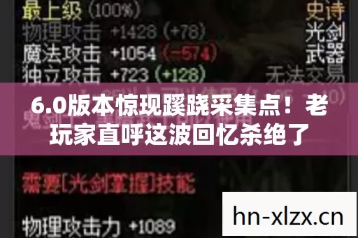 6.0版本惊现蹊跷采集点！老玩家直呼这波回忆杀绝了