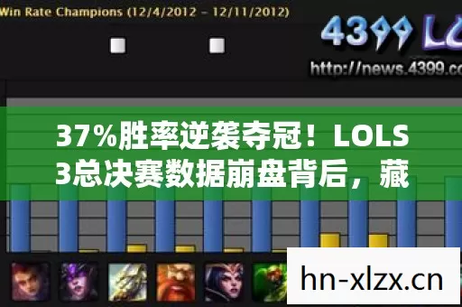 37%胜率逆袭夺冠！LOLS3总决赛数据崩盘背后，藏着电竞圈最暴利的情绪经济