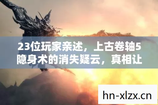 23位玩家亲述，上古卷轴5隐身术的消失疑云，真相让人绷不住！