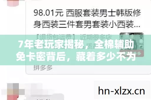 7年老玩家揭秘，全棉辅助免卡密背后，藏着多少不为人知的秘密？