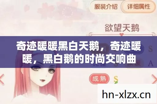 奇迹暖暖黑白天鹅,奇迹暖暖,黑白鹅的时尚交响曲 奇迹暖暖黑白天鹅,奇迹暖暖,黑白鹅的时尚交响曲