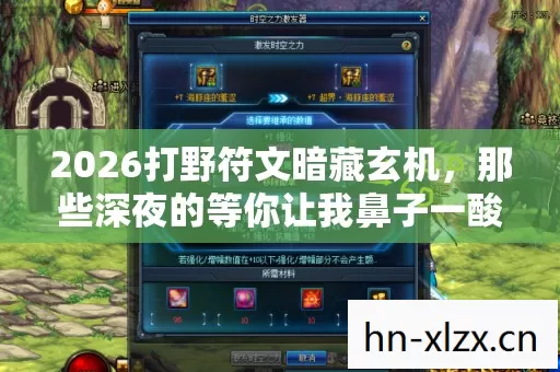 2026打野符文暗藏玄机,那些深夜的等你让我鼻子一酸 2026打野符文暗藏玄机,那些深夜的等你让我鼻子一酸