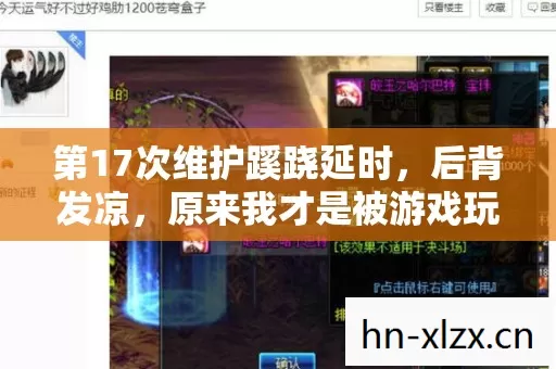 第17次维护蹊跷延时,后背发凉,原来我才是被游戏玩透的棋子 第17次维护蹊跷延时,后背发凉,原来我才是被游戏玩透的棋子