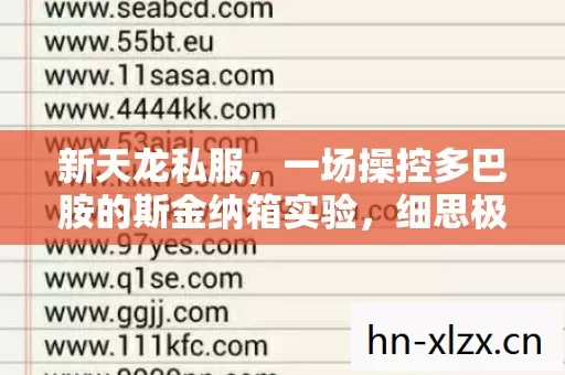 新天龙私服,一场操控多巴胺的斯金纳箱实验,细思极恐的沉迷陷阱 新天龙私服,一场操控多巴胺的斯金纳箱实验,细思极恐的沉迷陷阱