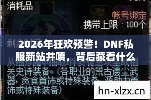 2026年狂欢预警!DNF私服新站井喷,背后藏着什么惊天秘密? 2026年狂欢预警!DNF私服新站井喷,背后藏着什么惊天秘密?