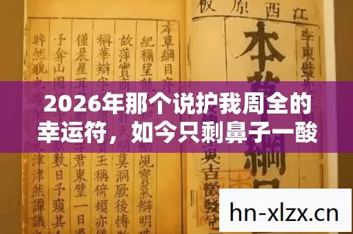 2026年那个说护我周全的幸运符,如今只剩鼻子一酸的伏笔 2026年那个说护我周全的幸运符,如今只剩鼻子一酸的伏笔