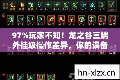 龙之谷三端外挂级操作差异图片