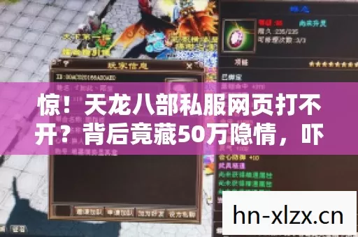 惊！天龙八部私服网页打不开？背后竟藏50万隐情，吓你一跳！