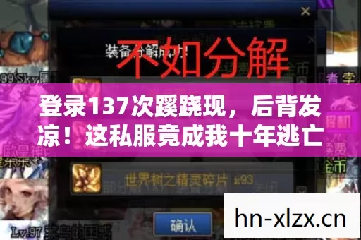 登录137次蹊跷现,后背发凉!这私服竟成我十年逃亡路 登录137次蹊跷现,后背发凉!这私服竟成我十年逃亡路
