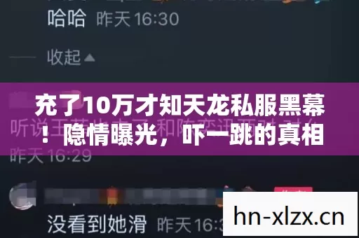 充了10万才知天龙私服黑幕图片