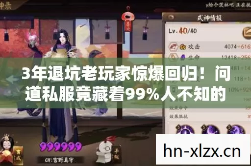 3年退坑老玩家惊爆回归！问道私服竟藏着99%人不知的终极秘密？