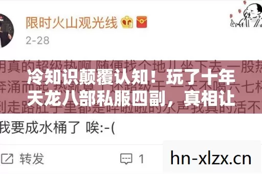 冷知识颠覆认知!玩了十年天龙八部私服四副,真相让我目瞪口呆 冷知识颠覆认知!玩了十年天龙八部私服四副,真相让我目瞪口呆